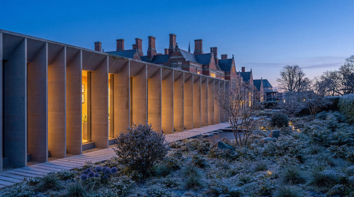 Rockcliffe Hall exterior - juxtaposing contemporary building with original victorian hotel